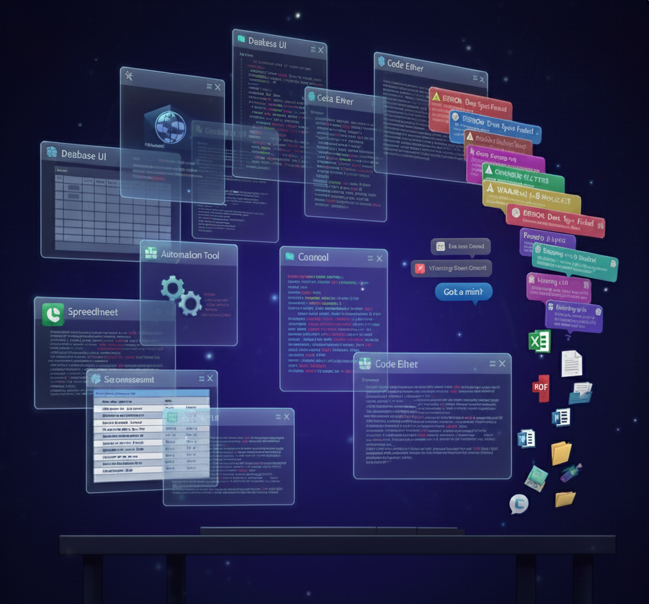 Disconnected and cluttered tools